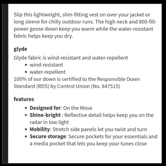 Lululemon Down Vest Sz 2 black EUC - Picture 6 of 14